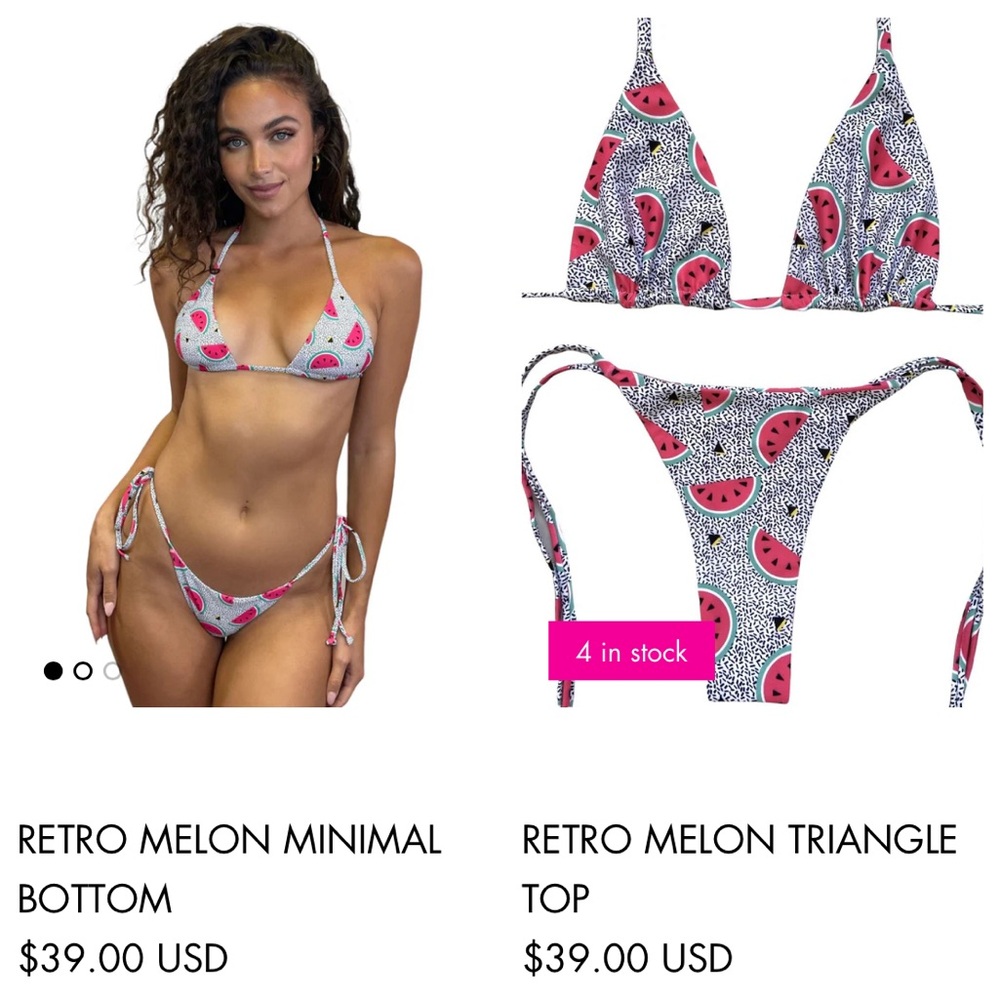 Berry Beachy Retro Watermelon Bikini